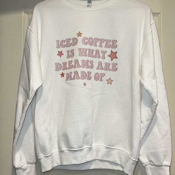 NWOT Iced Coffee Graphic Sweatshirt - Picture 1 of 3